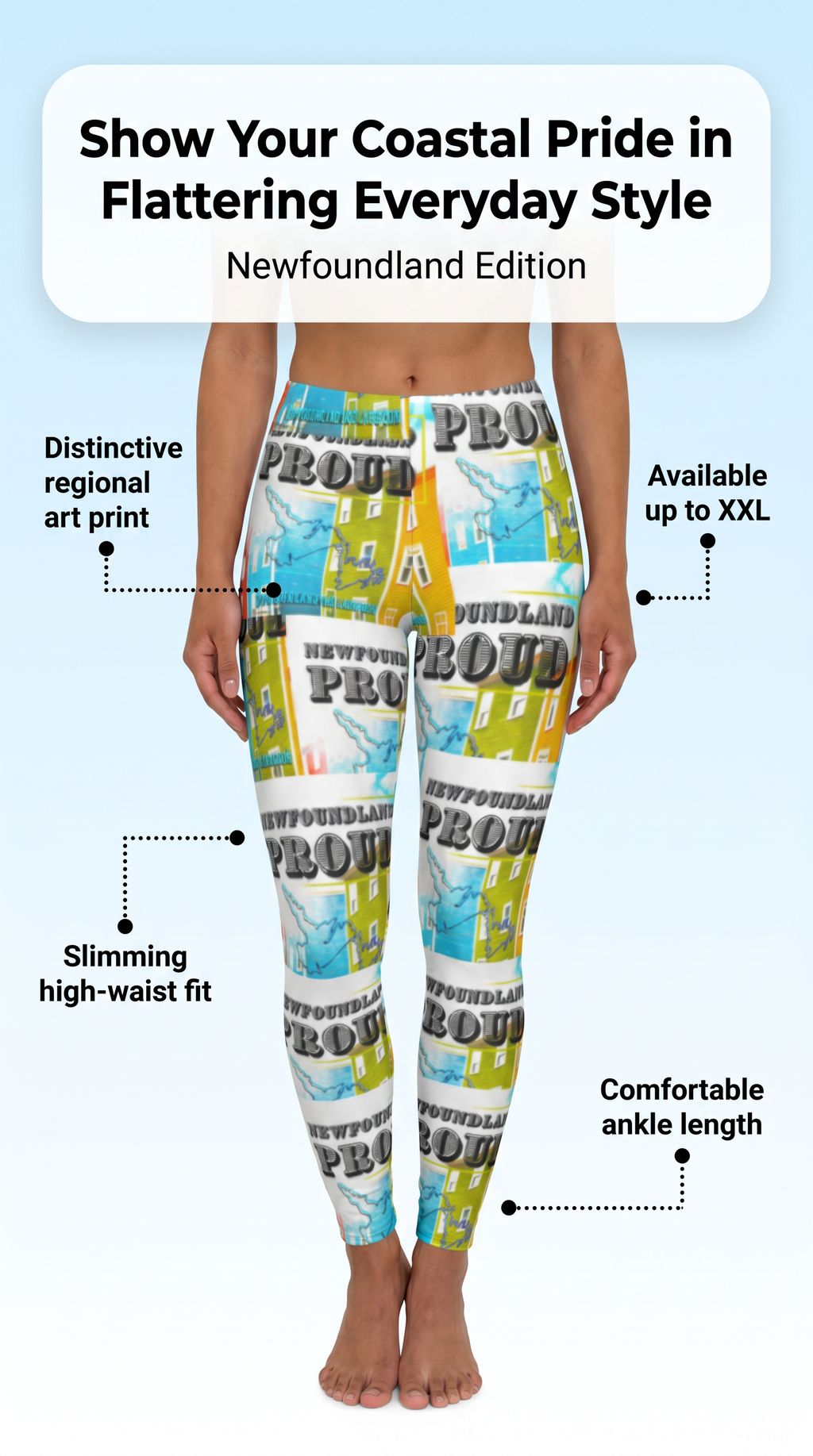 Newfoundland Proud Leggings Athletic Wear For Women