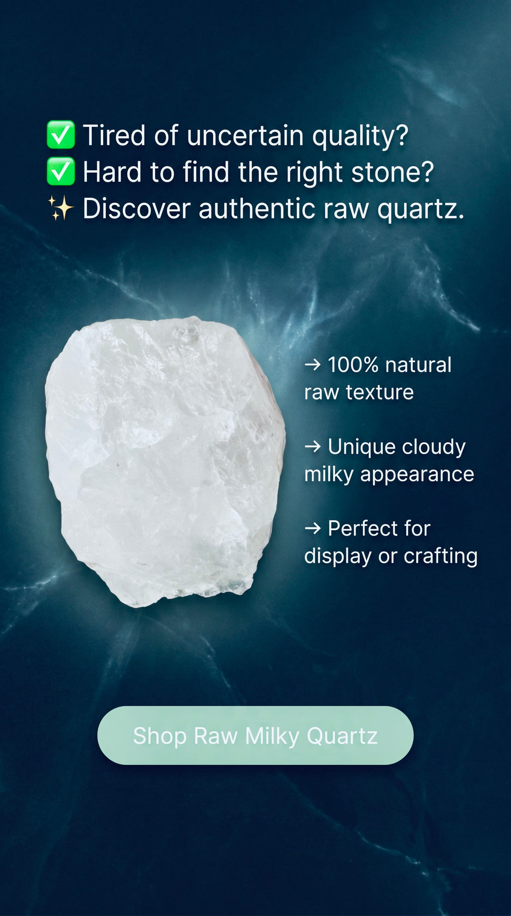 Milky Quartz Raw Healing Crystal