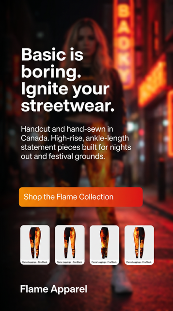 Flame Print Leggings For Women