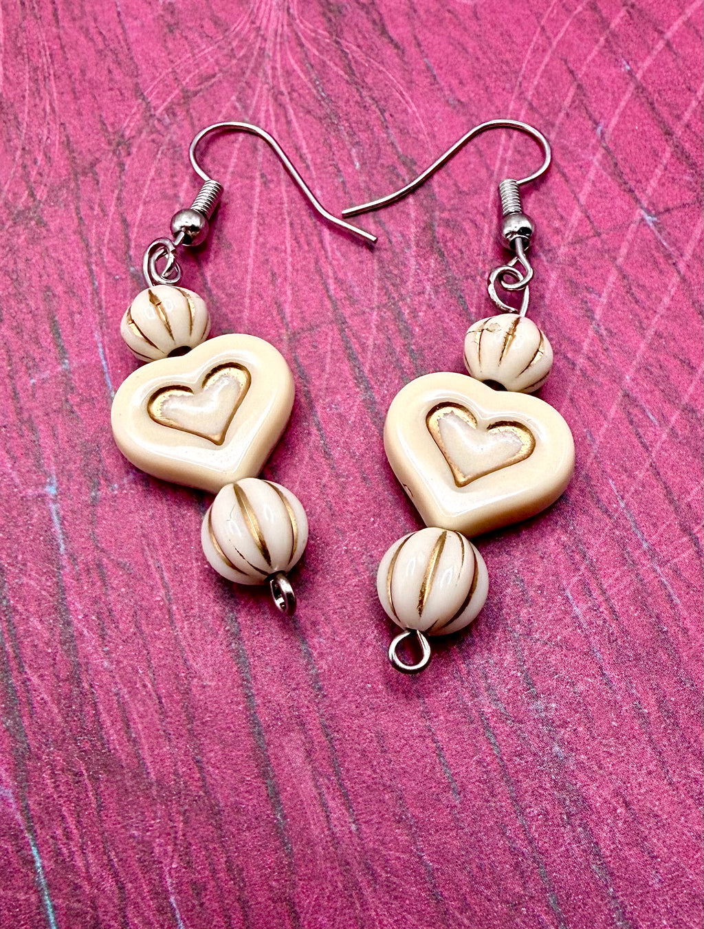 Heart Earrings One Of A Kind Handmade