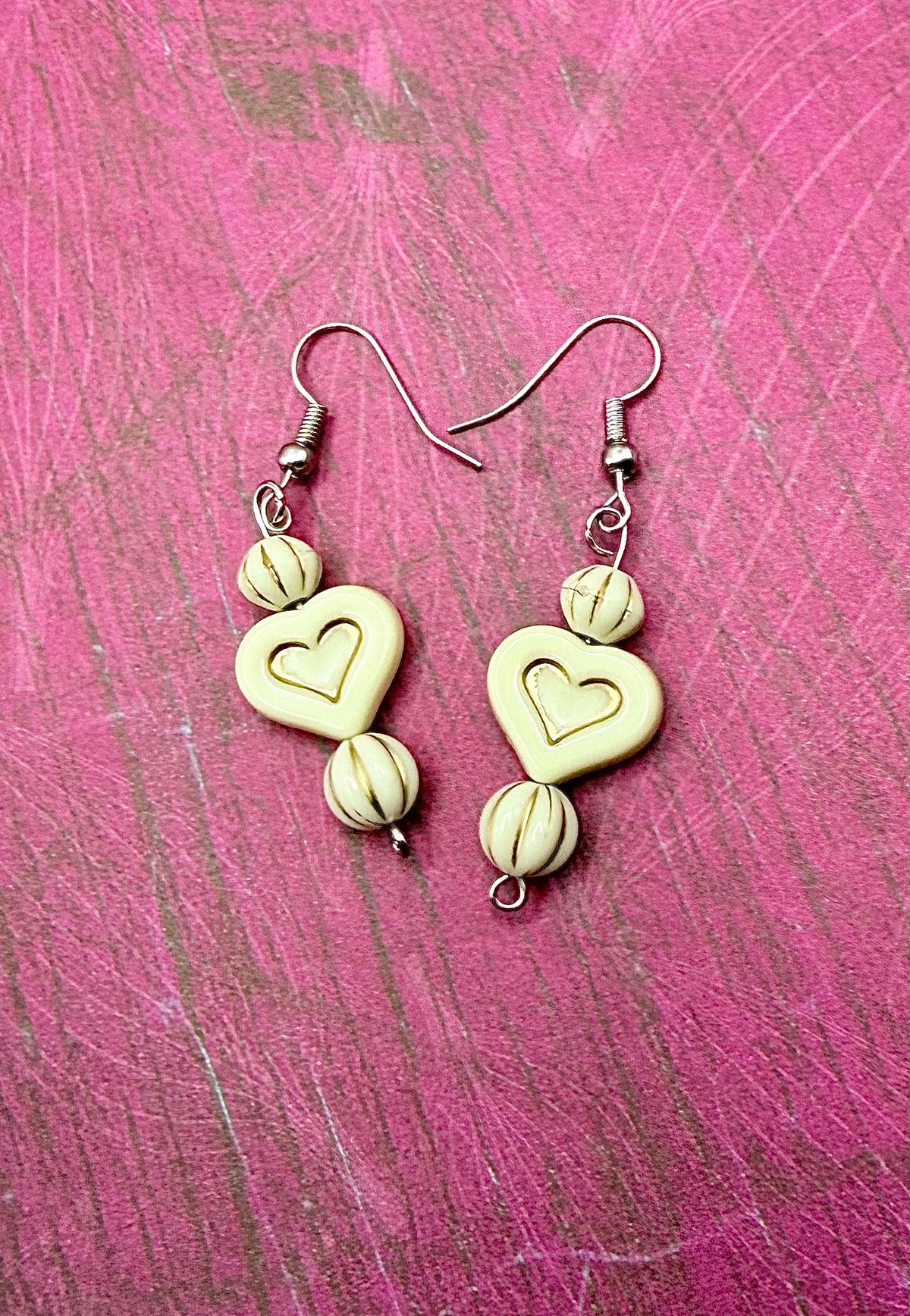 Heart Earrings One Of A Kind Handmade