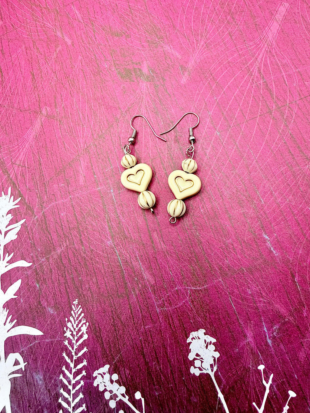 Heart Earrings One Of A Kind Handmade