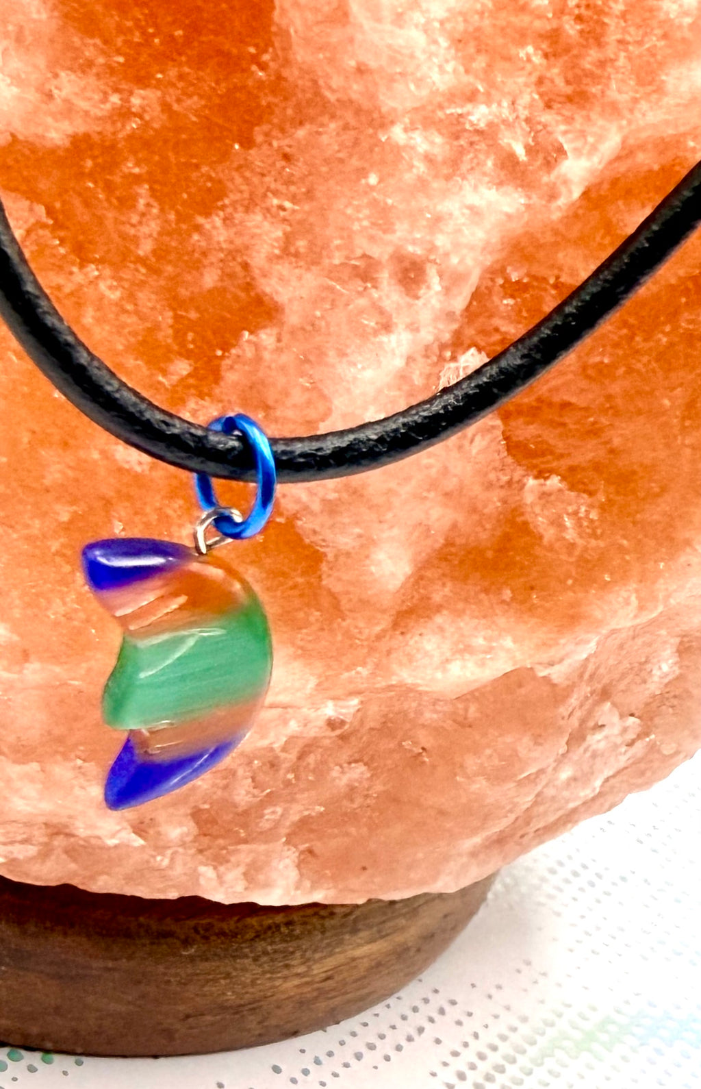 Crescent Moon Necklace  TriColored