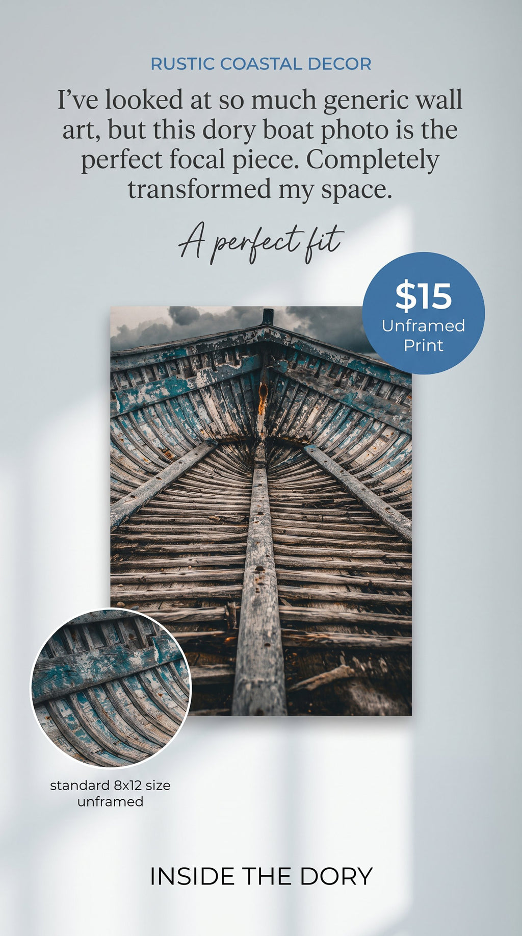 Dory Boat Photo Print Wall Art 8x12