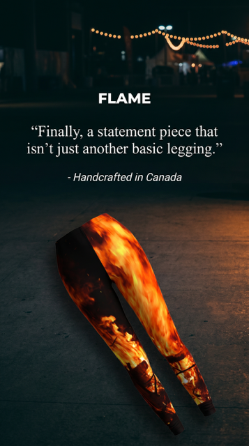 Flame Print Leggings For Women